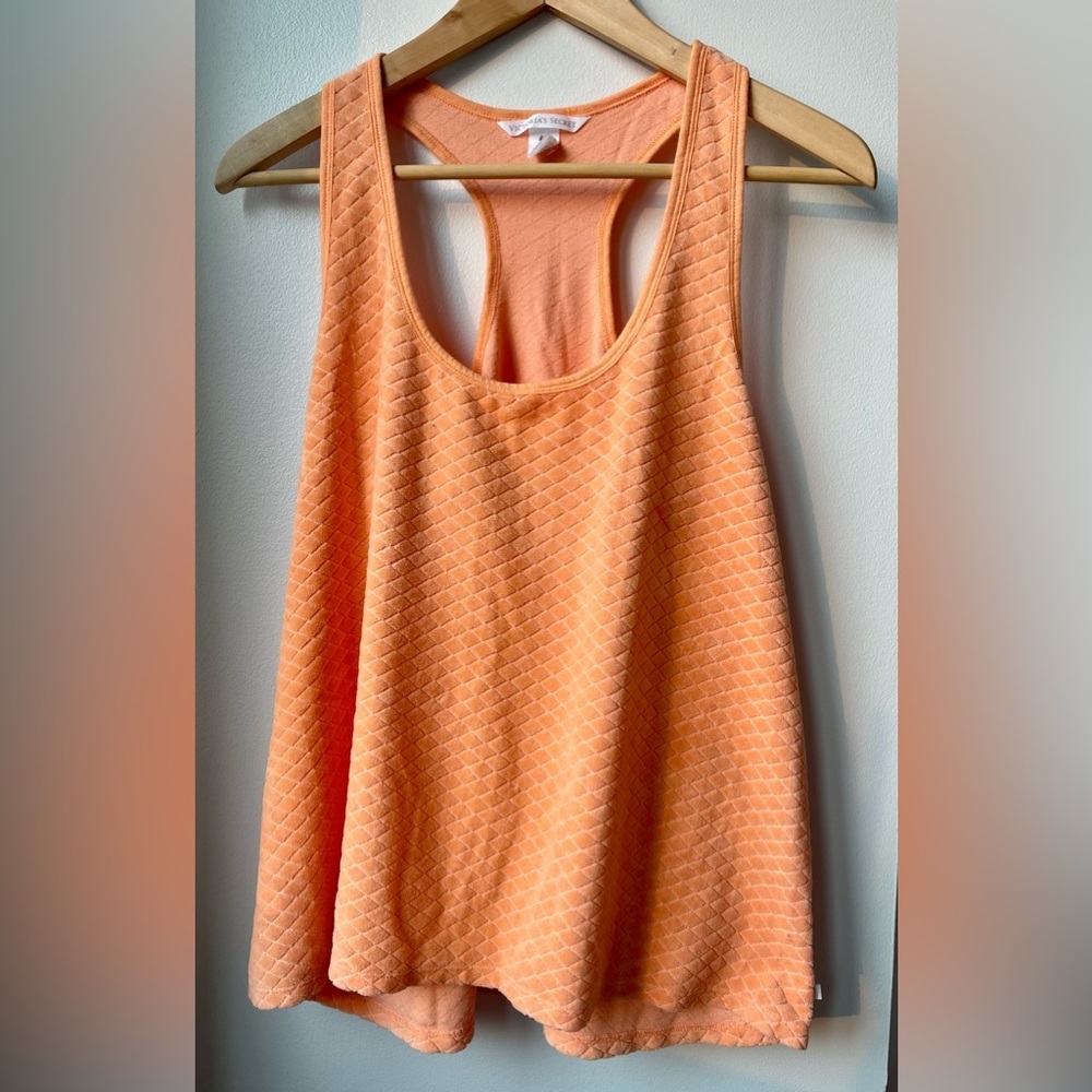 Victoria’s Secret Mango Orange Sleeveless Tank Top Size Large EUC